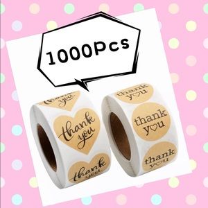 1000 pcs thankyou stickers